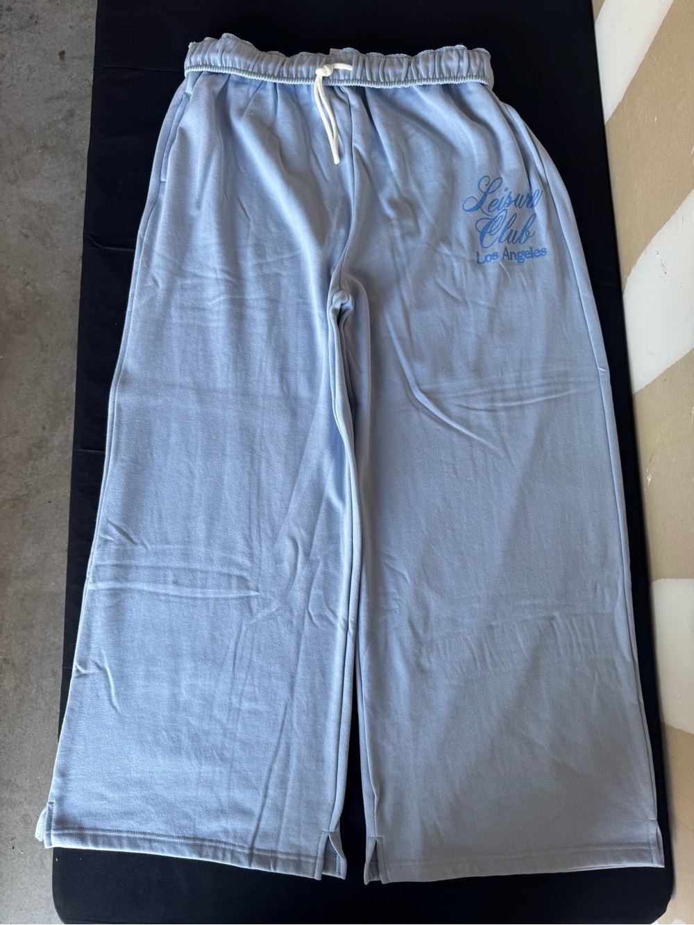 Mighty Fine Leisure Club Los Angeles Blue Wide Leg Sweatpants 2X NWT